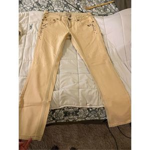 Anthropologie Free People studded bleached jeans sz31